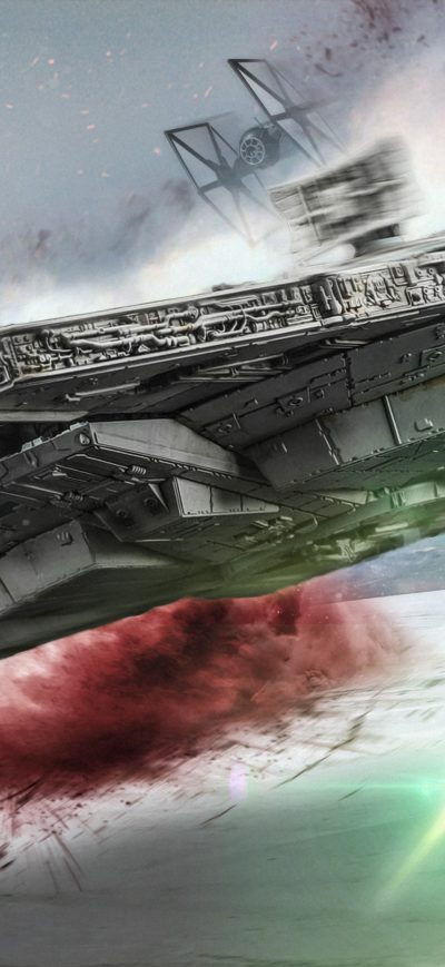 Fond d'écran iPhone Star Wars The Last Jedi Millennium Falcon
