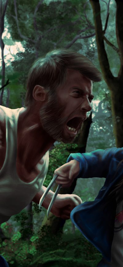 Fond d'écran iPhone Old Man Logan And X23