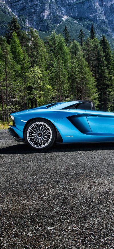 Fond d'écran Lamborghini Aventador S 4k 2018 sur iPhone