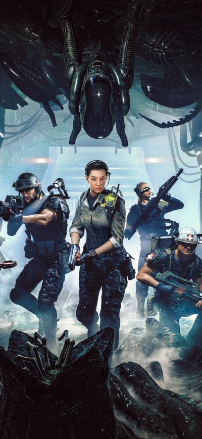 Fond d'écran iPhone Aliens Dark Descent 2023