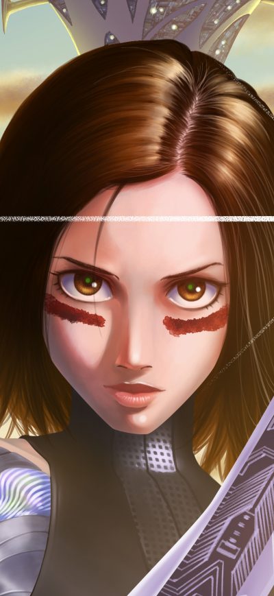 Fond d'écran iPhone Alita Battle Angel Illustration 4k