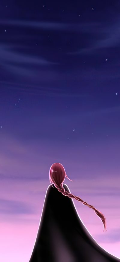 Fond d'écran iPhone Alone Girl Looking At The Sky 5k