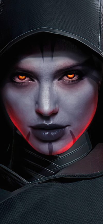 Fond d'écran iPhone Angeline Jolie Darkside Ventress 5k