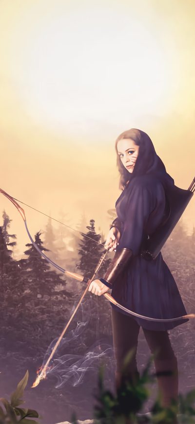 Fond d'écran iPhone Huntress Girl 4k
