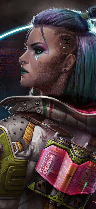 Fond d'écran iPhone Short Hair Cyberpunk Girl 4k