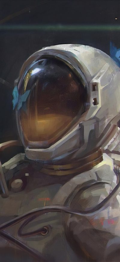Fond d'écran iPhone Astronaut In Butterflies