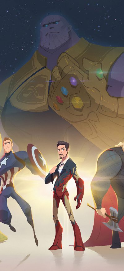 Fond d'écran iPhone Avengers Minimal Artwork