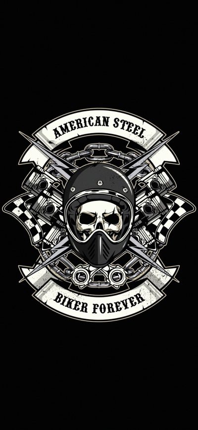 Fond d'écran iPhone Biker Foreover Dark Minimal 4k