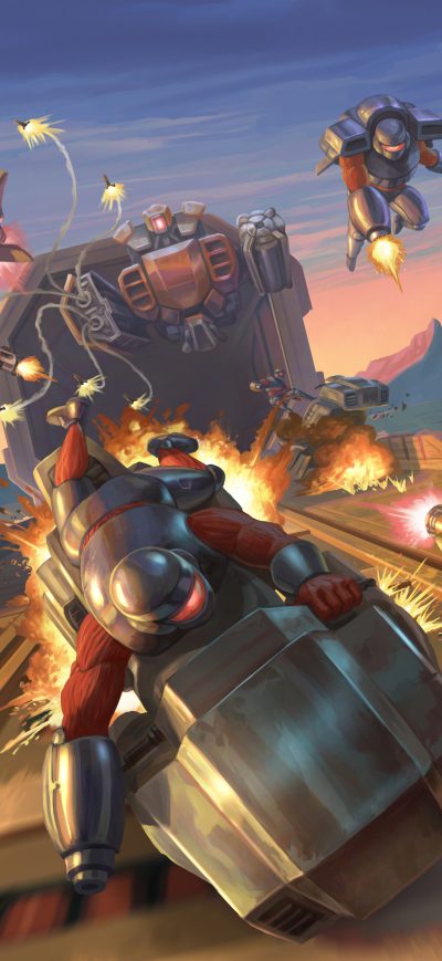 Fond d'écran iPhone Blazing Chrome