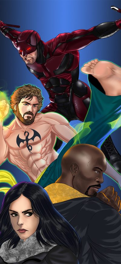 Fond d'écran iPhone Netflix Marvels The Defenders Fan Art