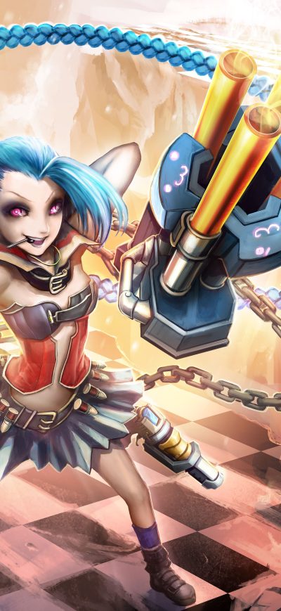 Fond d'écran iPhone Jinx League Of Legends 4k 5k