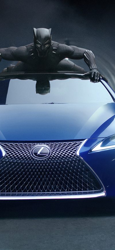 Fond d'écran iPhone Lexus Black Panther LC 500 2018