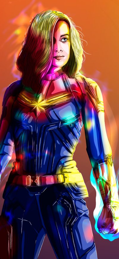 Fond d'écran iPhone Captain Marvel4k Artwork