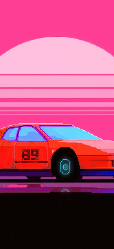 Fond d'écran iPhone Sports Car 8 Bit Art