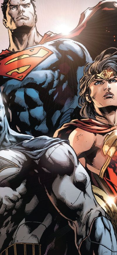 Fond d'écran iPhone Superman Batman Wonder Woman Artwork