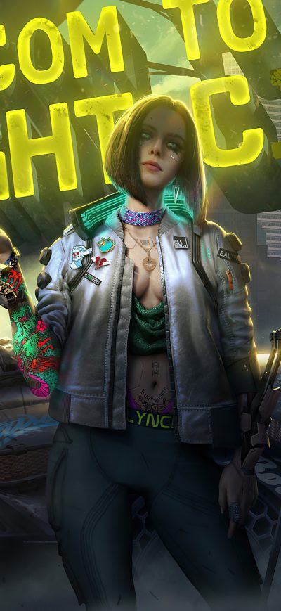Fond d'écran iPhone Cyberpunk 2077 Welcome To Night City
