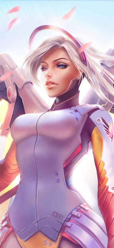 Fond d'écran iPhone Mercy Overwatch HD Artwork