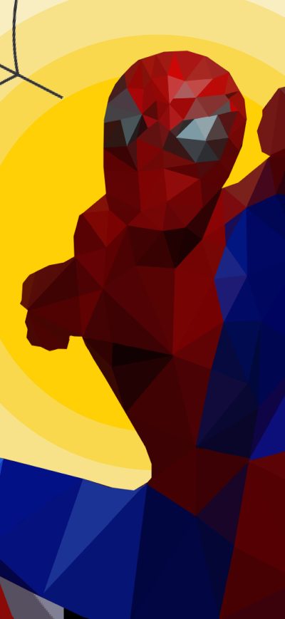 Fond d'écran iPhone Spiderman Low Poly Art 5k