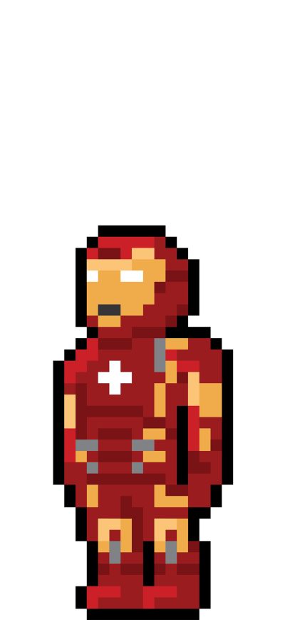 Fond d'écran iPhone Iron Man Pixel Art