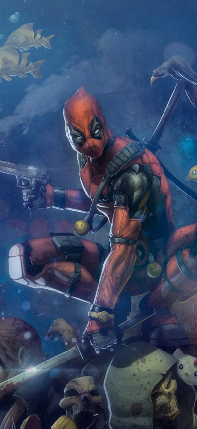 Fond d'écran iPhone Deadpool Digital Color Art