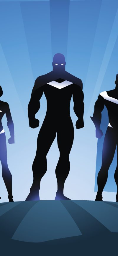 Fond d'écran iPhone Superheroes Minimalism 4k