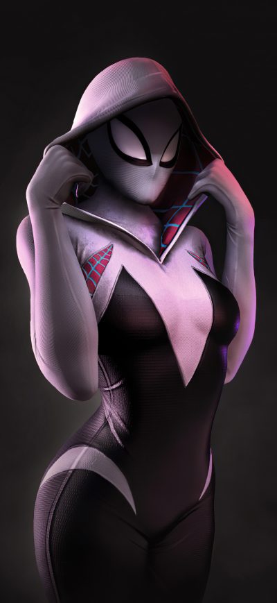 Fond d'écran iPhone Spider Gwen Artwork 4k 2020