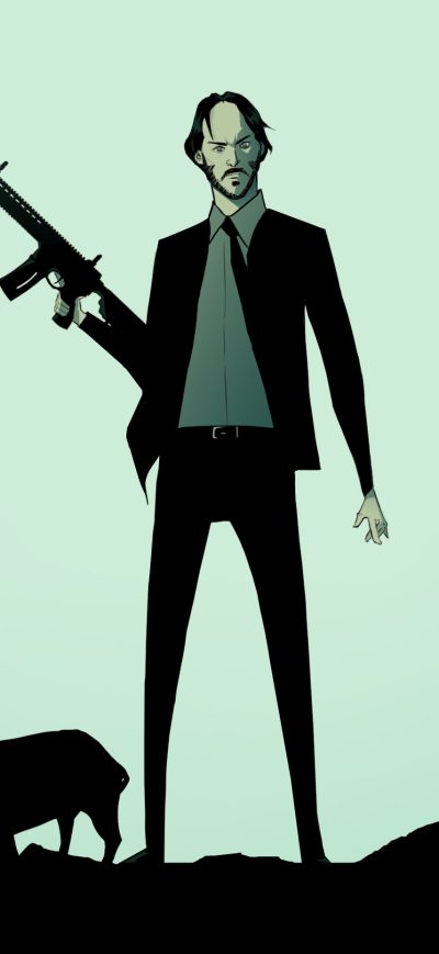 Fond d'écran iPhone John Wick Dog 4k