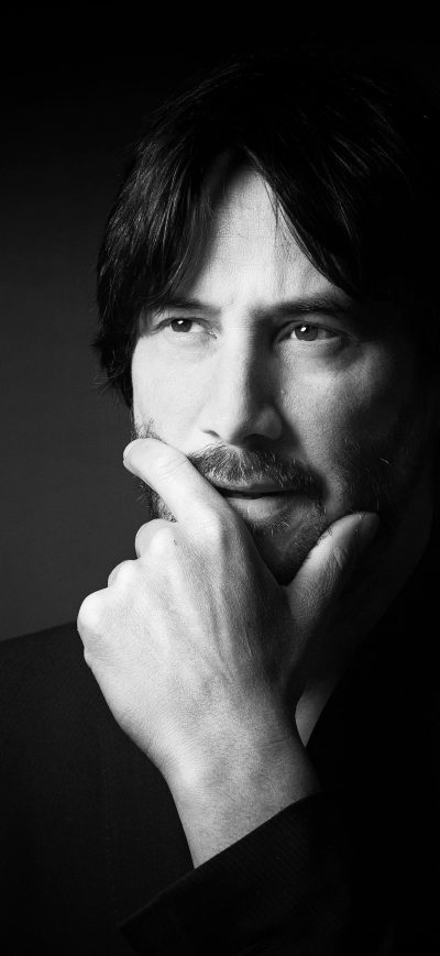 Fond d'écran iPhone Keanu Reeves Monochrome 2020