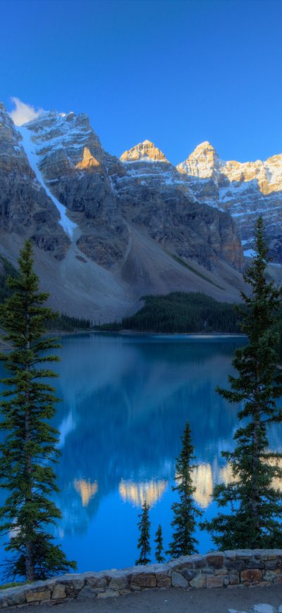 Fond d'écran iPhone Canada Mountains Parks Lake Moraine 5k