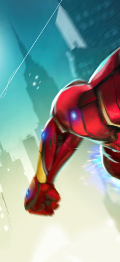 Fond d'écran iPhone Marvel Puzzle Quest Iron Man And Spiderman 4k