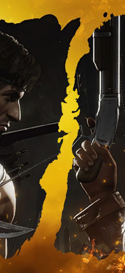 Fond d'écran iPhone Rambo Vs Terminator Mortal Kombat 11