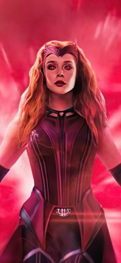 Fond d'écran iPhone Scarlet Witch X Wanda Vision 5k