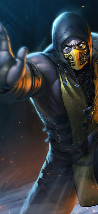 Fond d'écran iPhone Scorpion Mortal Kombat Game 5k