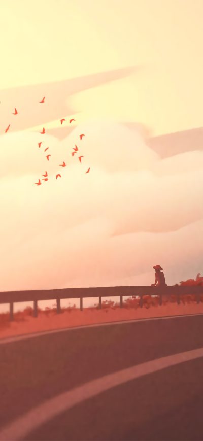 Fond d'écran iPhone Sunset Detour 4k