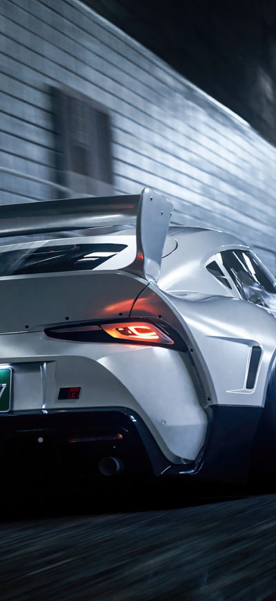 Fond d'écran iPhone Toyota Supra Never Too Low 4k