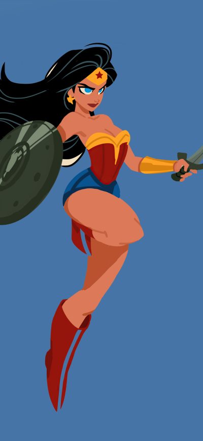 Fond d'écran iPhone Wonderwoman Minimal 5k