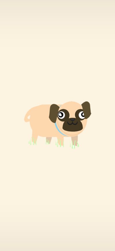 Fond d'écran iPhone Pug Minimalism