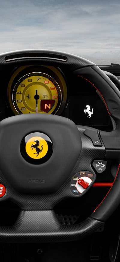 Fond d'écran iPhone Ferrari 488 Pista Front Panel 2018