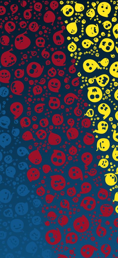 Fond d'écran iPhone Material Style Smileys Colorful Abstract 4k