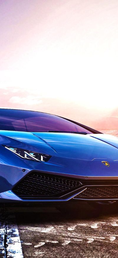 Fond d'écran iPhone Blue Lamborghini Aventador