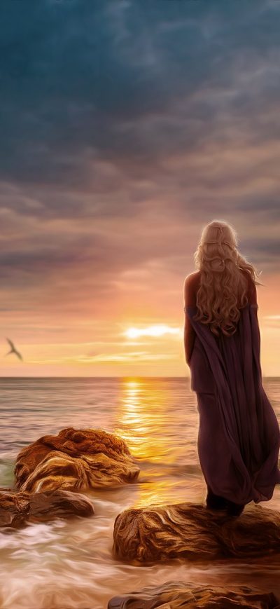 Fond d'écran iPhone Emilia Clarke Daenerys Targayen Alone