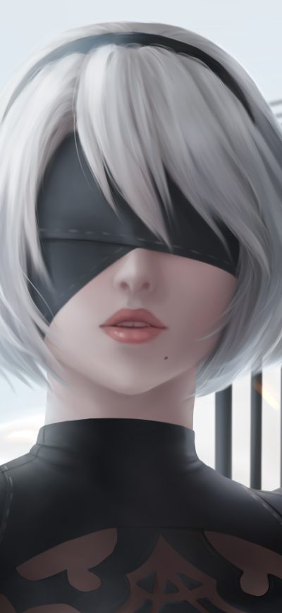 Fond d'écran 2b Nier Automata Anime sur iPhone