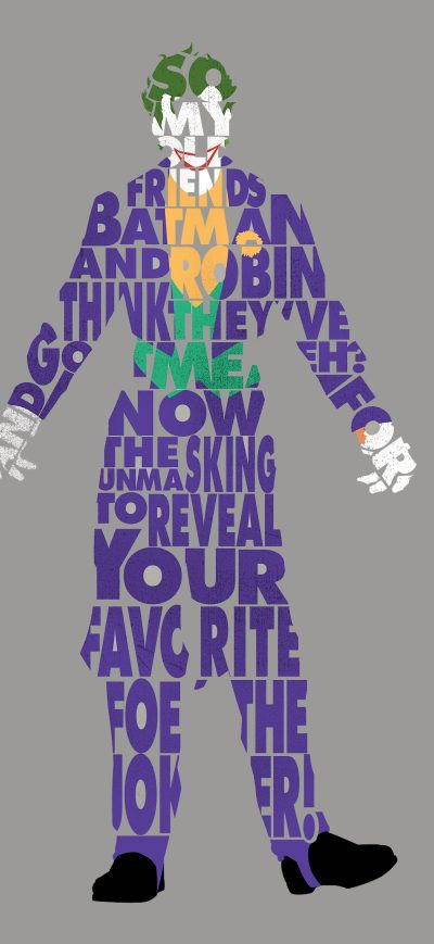 Fond d'écran iPhone Joker Typography 4k