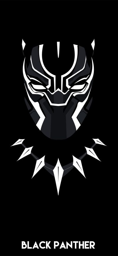 Fond d'écran iPhone Black Panther Minimal 4k