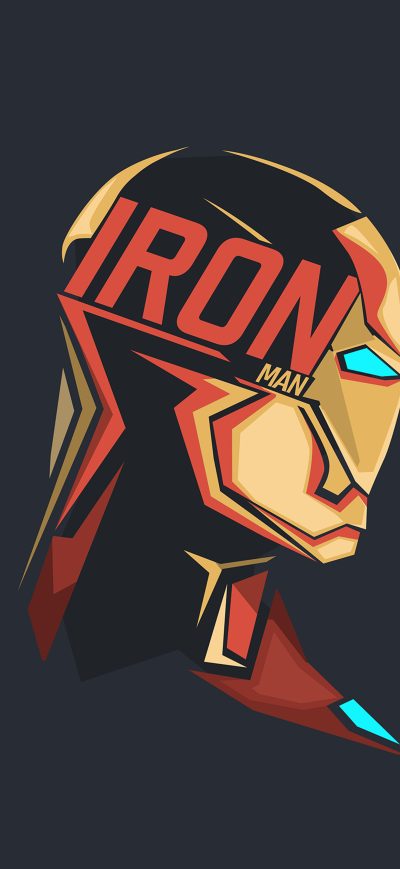 Fond d'écran iPhone Iron Man Pop Head Minimalism 8k