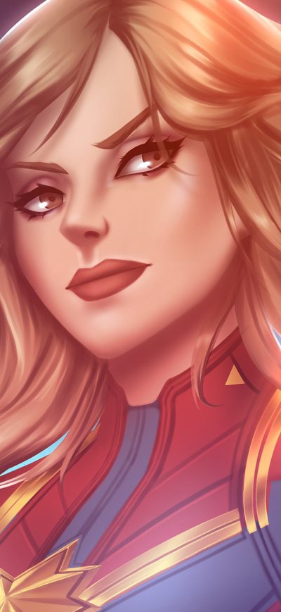 Fond d'écran iPhone Captain Marvel Fan Artwork New