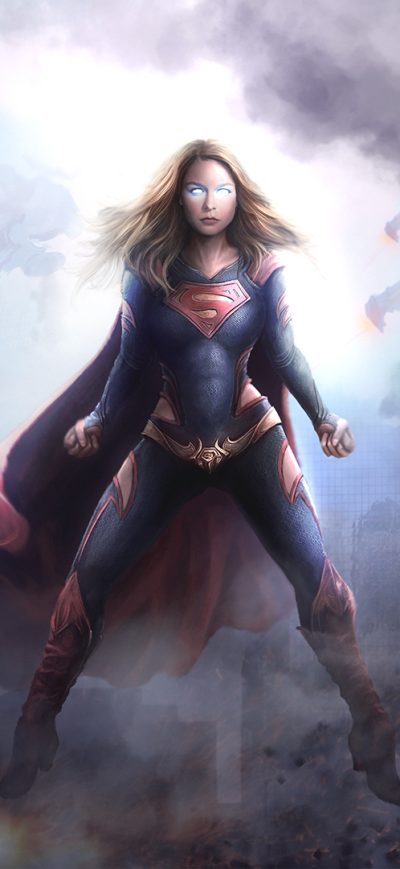 Fond d'écran iPhone Supergirl Arts 2018