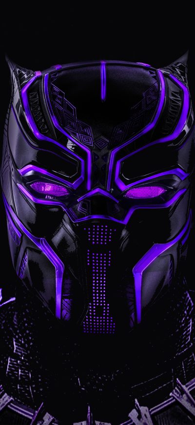 Fond d'écran iPhone Black Panther Glowing Artwork