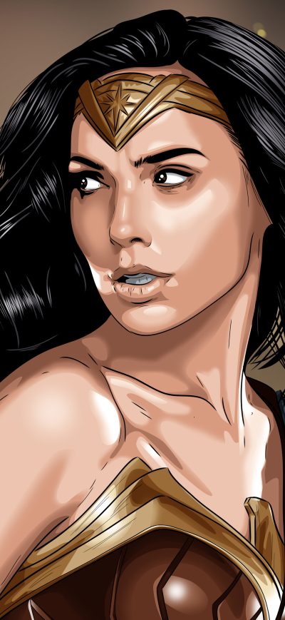Fond d'écran iPhone Wonder Woman Artwork 4k