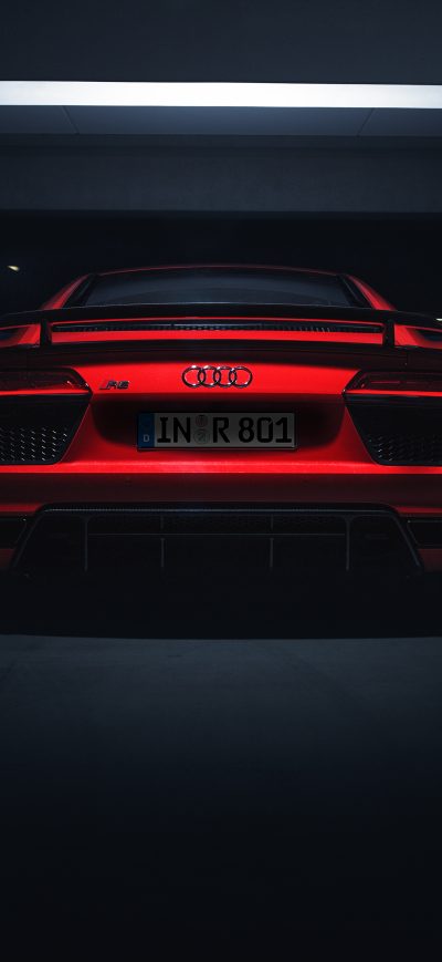 Fond d'écran iPhone Audi R8 V10 Plus 2018 Rear Look 4k